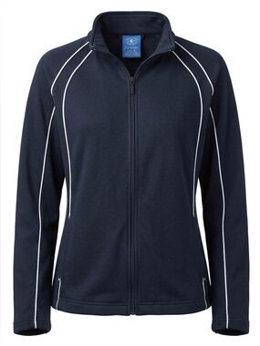 Charles River Apparel Navy Jacket with White Piping